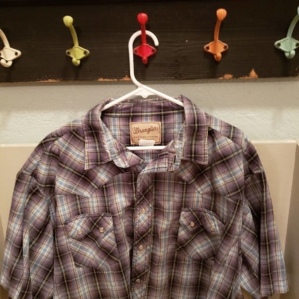 Wrangler Western Pearl Snap Shirt 3XL Plaid